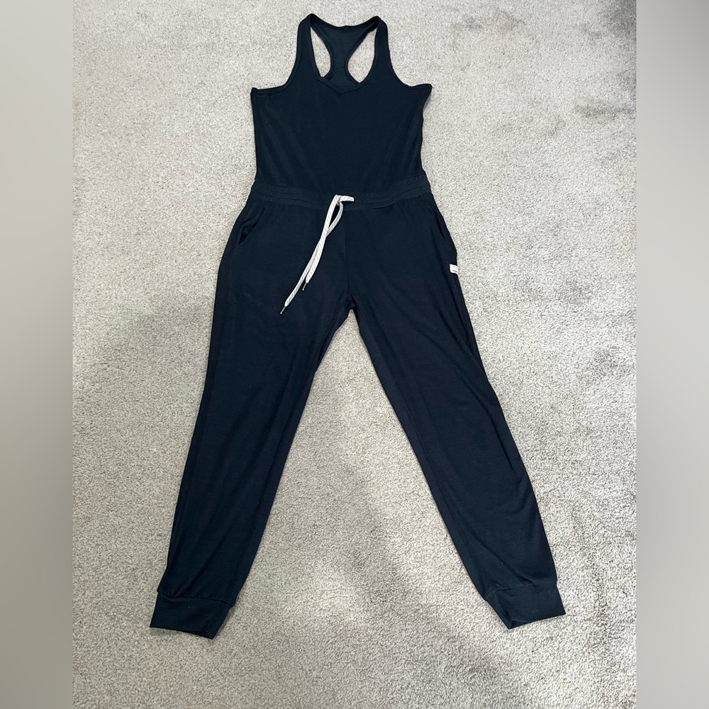 Vuori Navy Racerback Jumpsuit with Drawstring - Picture 4 of 7
